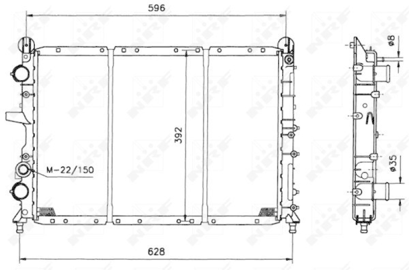 NRF Radiator, engine cooling