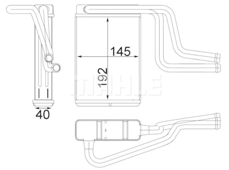 MAHLE Heat Exchanger, interior heating BEHR