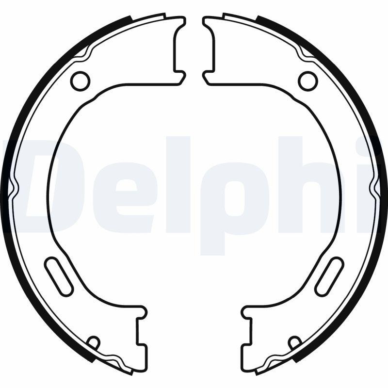 DELPHI Bremsbackensatz, Feststellbremse LS2076
