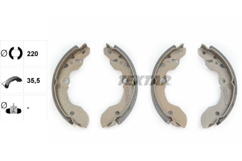 TEXTAR Brake Shoe Set