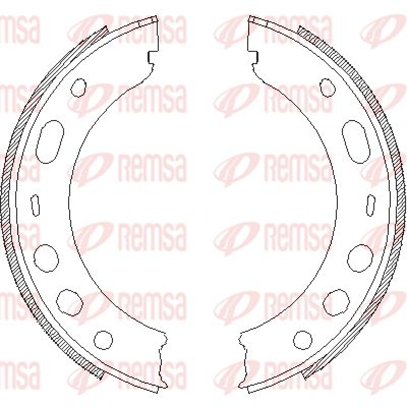 REMSA Brake Shoe Set, parking brake
