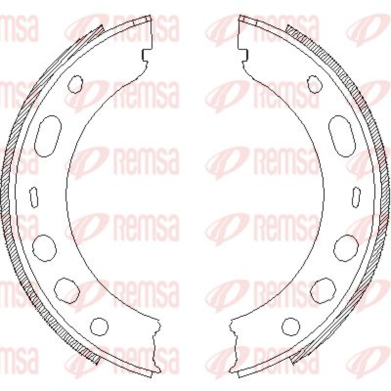 REMSA Brake Shoe Set, parking brake