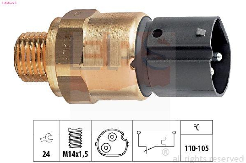 EPS Temperaturschalter, Kühlerlüfter Made in Italy - OE Equivalent