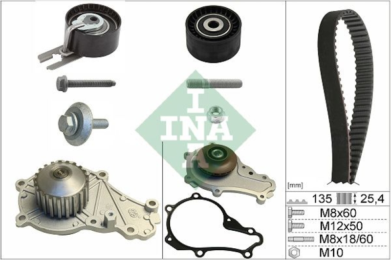 INA Water Pump & Timing Belt Set