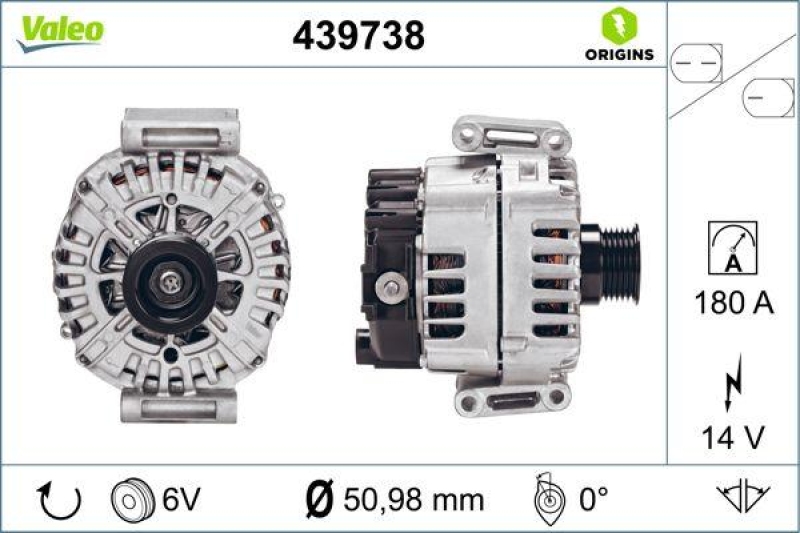 VALEO Generator VALEO ORIGINS NEW OE TECHNOLOGIE