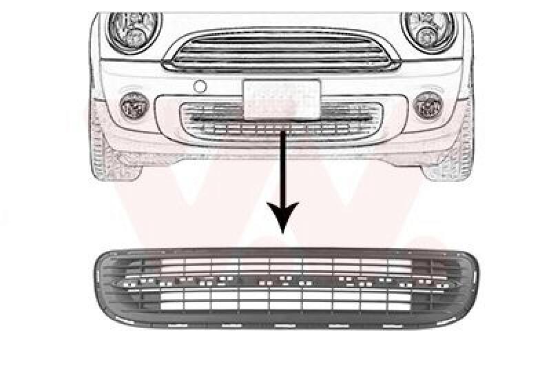 VAN WEZEL Ventilation Grille, bumper