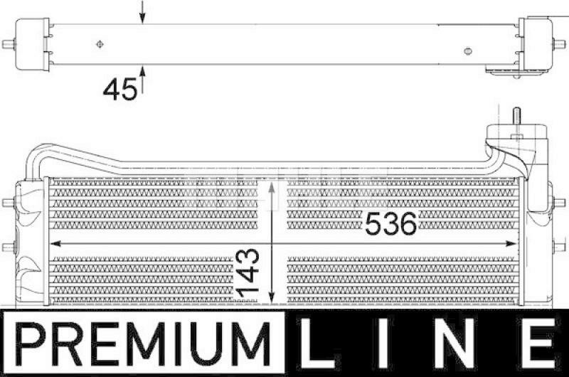 MAHLE Oil Cooler, engine oil PREMIUM LINE