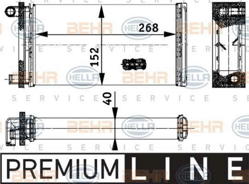HELLA Wärmetauscher, Innenraumheizung BEHR HELLA SERVICE *** PREMIUM LIN...