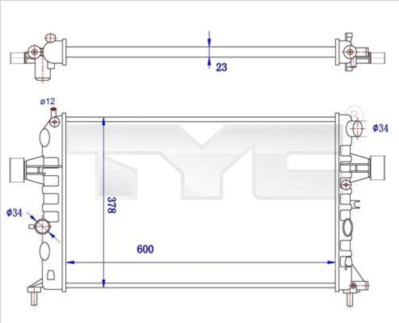 TYC K&uuml;hler, Motork&uuml;hlung 725-0038-R