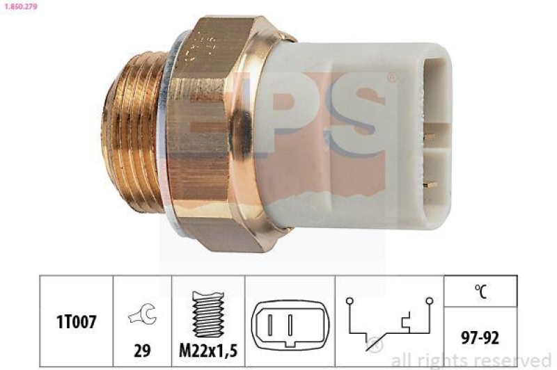EPS Temperaturschalter, Kühlerlüfter Made in Italy - OE Equivalent