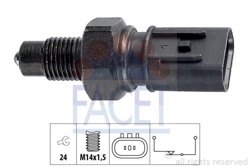 FACET Switch, reverse light Made in Italy - OE Equivalent