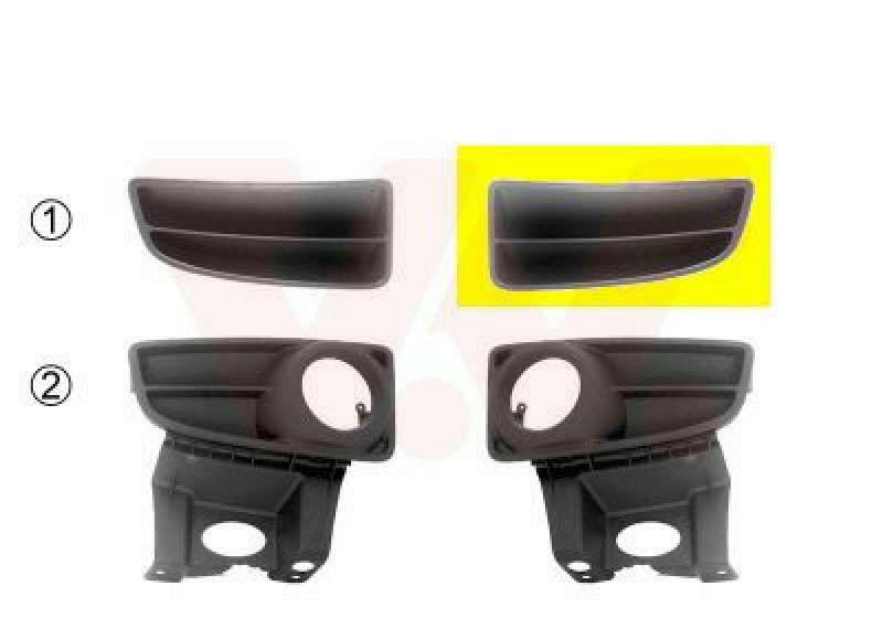 VAN WEZEL Ventilation Grille, bumper