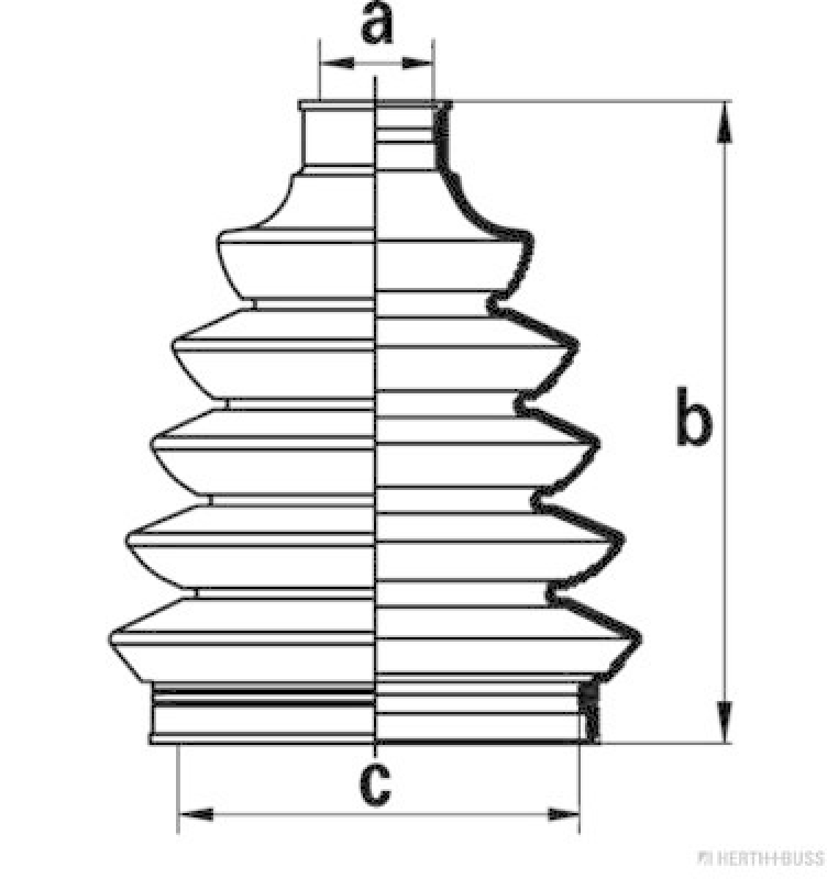 HERTH+BUSS JAKOPARTS Bellow Set, drive shaft