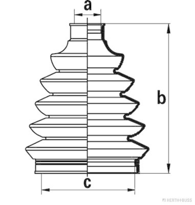 HERTH+BUSS JAKOPARTS Faltenbalgsatz, Antriebswelle