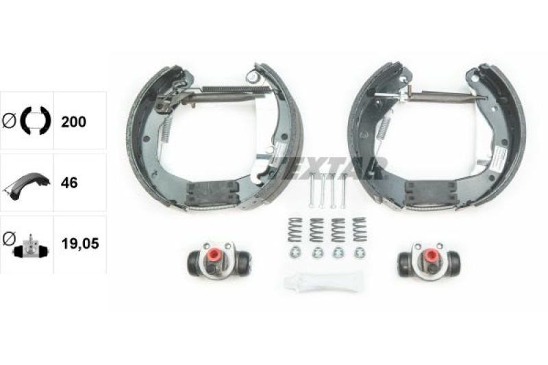 TEXTAR Bremsbackensatz Shoe Kit Pro