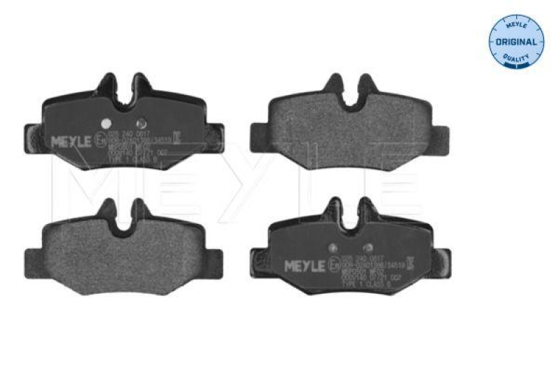 MEYLE Bremsbelagsatz, Scheibenbremse MEYLE-ORIGINAL: True to OE. 025 240 0817