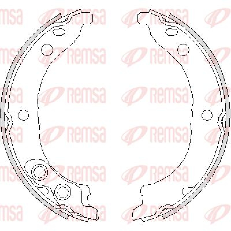 REMSA Brake Shoe Set, parking brake