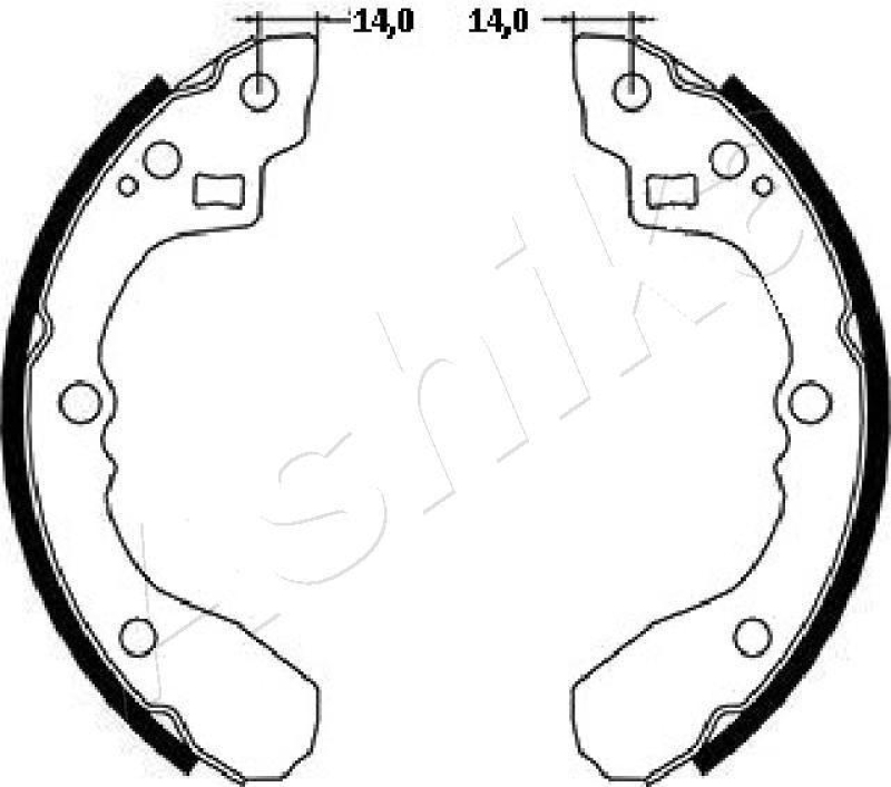 ASHIKA Bremsbackensatz