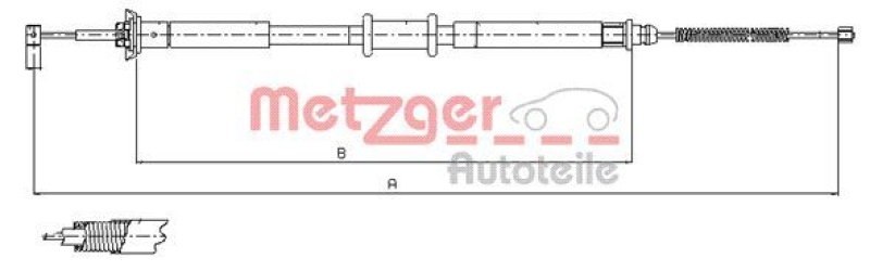 METZGER Seilzug, Feststellbremse 120704