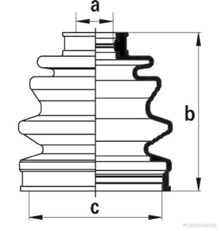 HERTH+BUSS JAKOPARTS Faltenbalgsatz, Antriebswelle