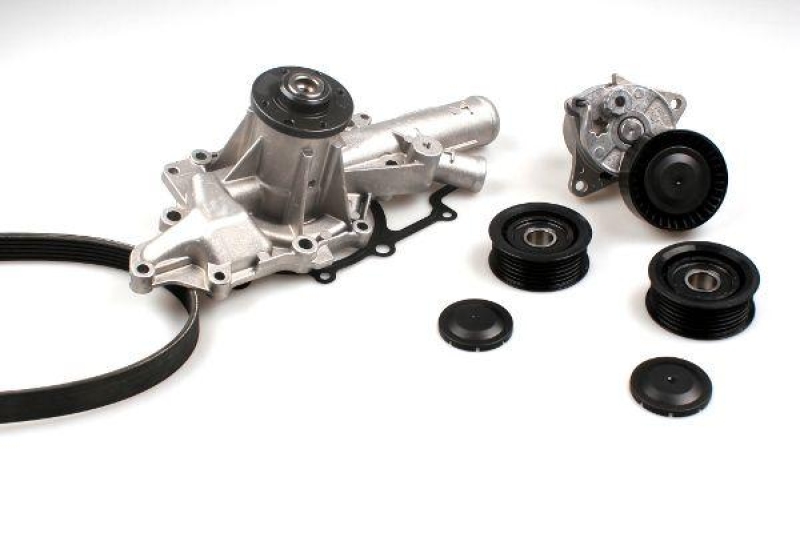 HEPU Water Pump + V-Ribbed Belt Set