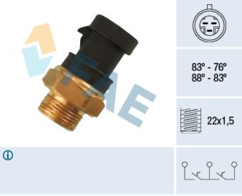 FAE Temperature Switch, radiator fan