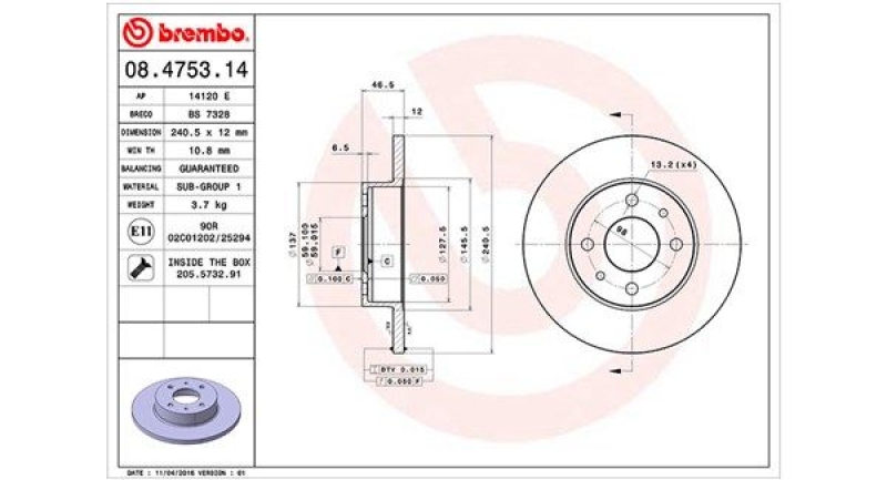 2x MAGNETI MARELLI Bremsscheibe