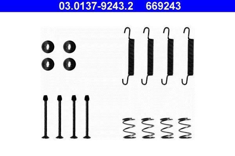 ATE Accessory Kit, parking brake shoes