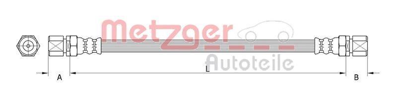 METZGER Bremsschlauch 4111132