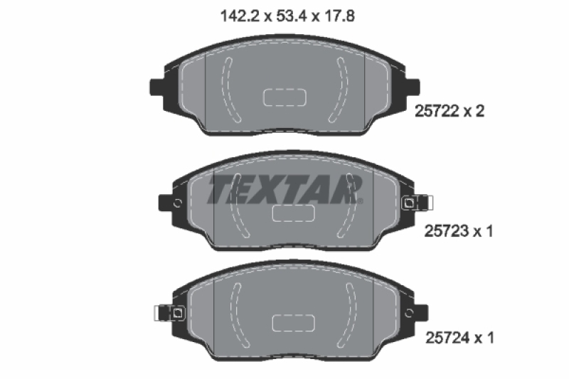 TEXTAR Bremsbelagsatz, Scheibenbremse