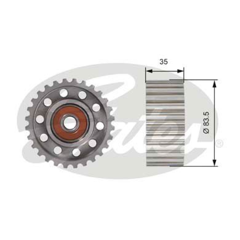 GATES Umlenk-/Führungsrolle, Zahnriemen PowerGrip®