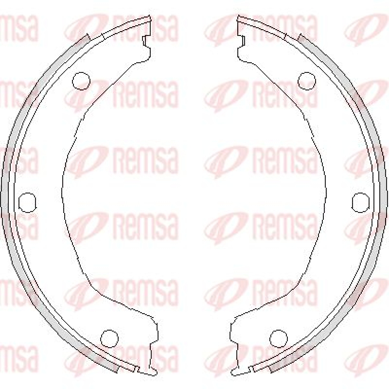 REMSA Brake Shoe Set, parking brake
