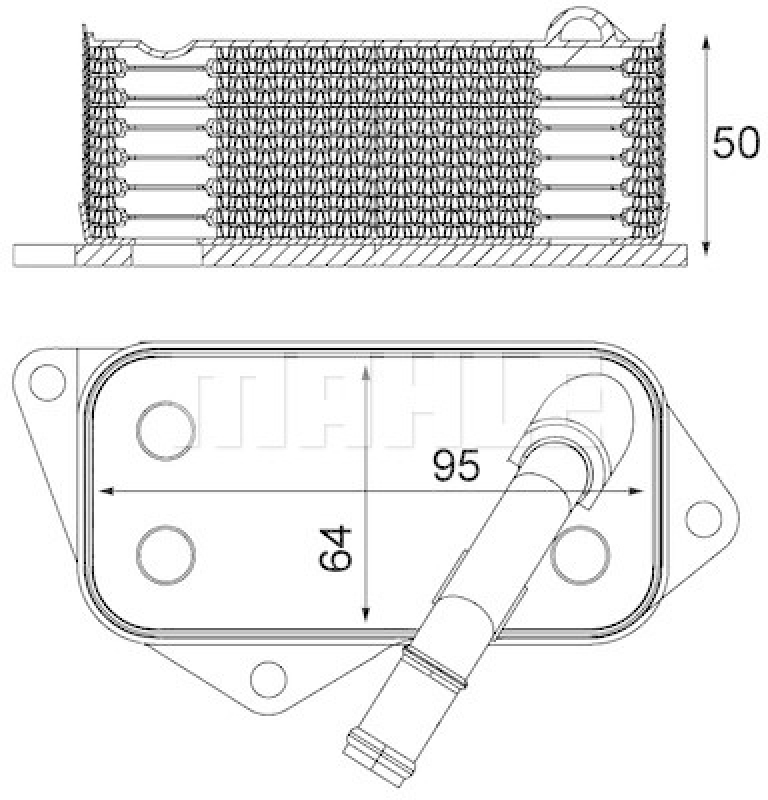 MAHLE Oil Cooler, engine oil BEHR