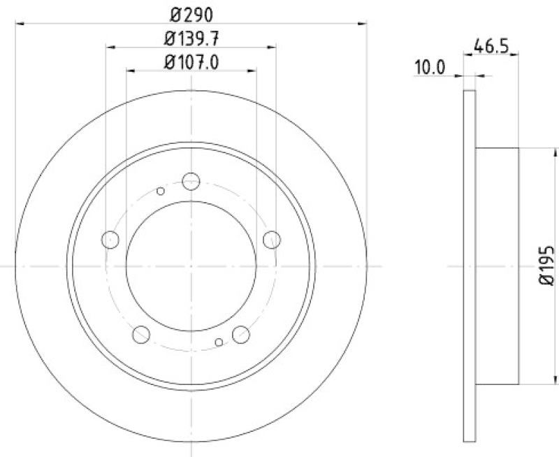 2x HELLA Brake Disc PRO