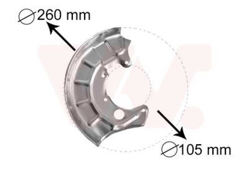 VAN WEZEL Splash Panel, brake disc