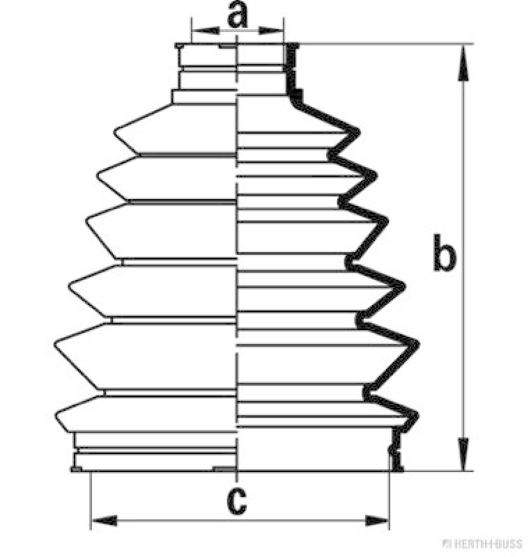 HERTH+BUSS JAKOPARTS Bellow Set, drive shaft
