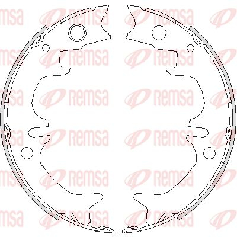 REMSA Brake Shoe Set, parking brake