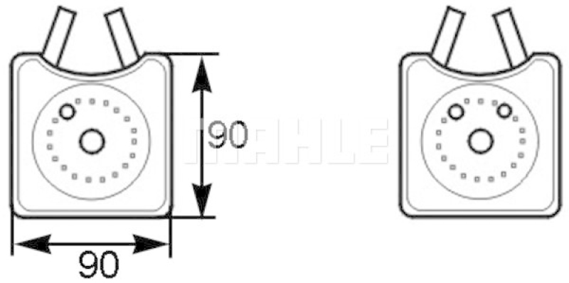 MAHLE Oil Cooler, engine oil BEHR