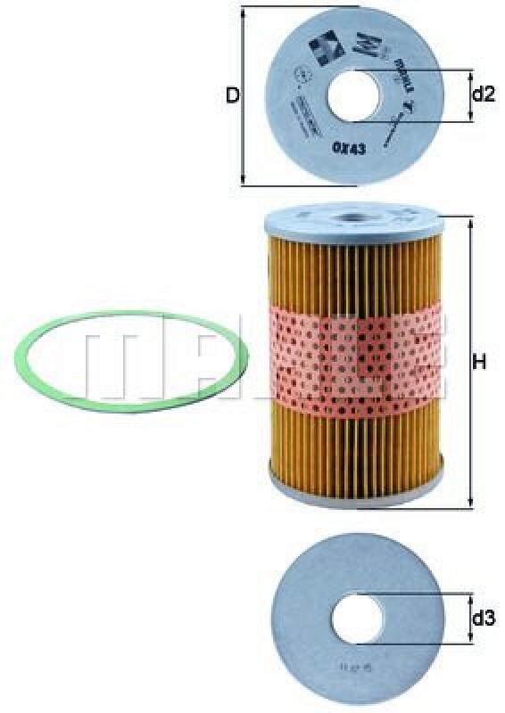 MAHLE &Ouml;lfilter OX 43D