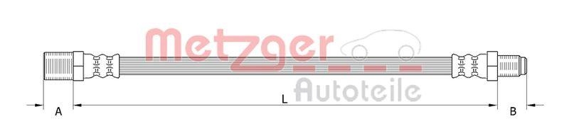 METZGER Bremsschlauch GREENPARTS 4111377