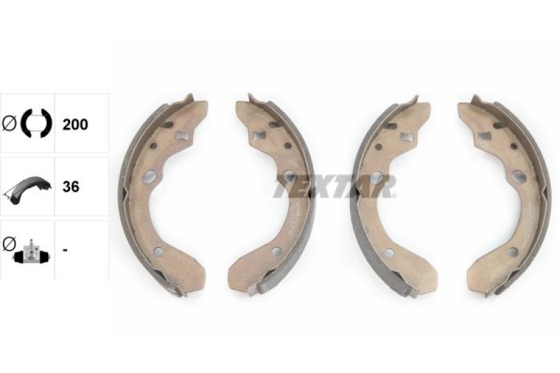 TEXTAR Brake Shoe Set