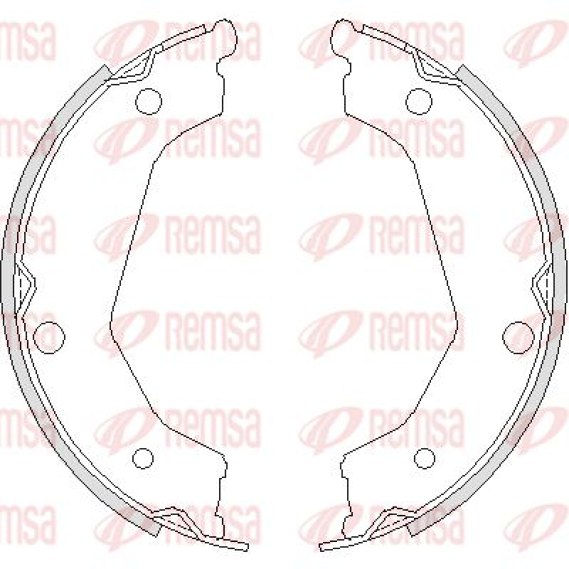 REMSA Brake Shoe Set, parking brake