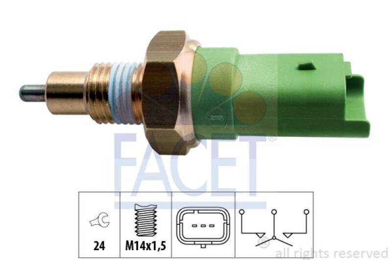 FACET Switch, reverse light Made in Italy - OE Equivalent