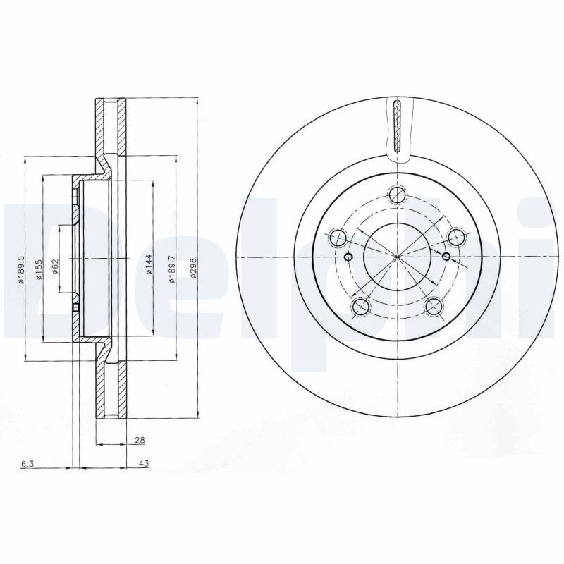 2x DELPHI Bremsscheibe