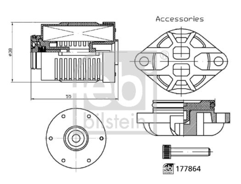 FEBI BILSTEIN Hydraulikfilter, Lamellenkupplung-Allradantrieb febi Plus