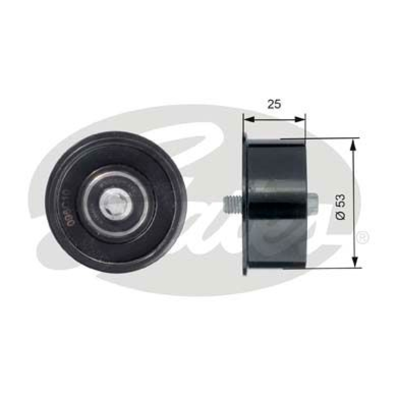 GATES Deflection/Guide Pulley, timing belt PowerGrip®