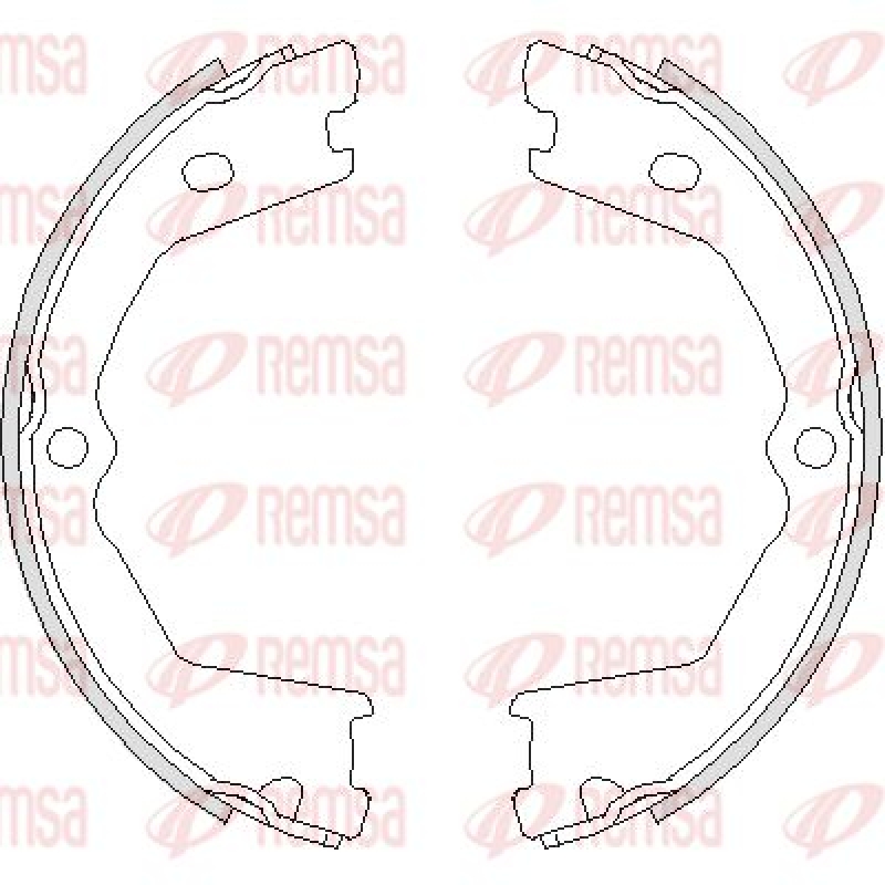 REMSA Brake Shoe Set, parking brake
