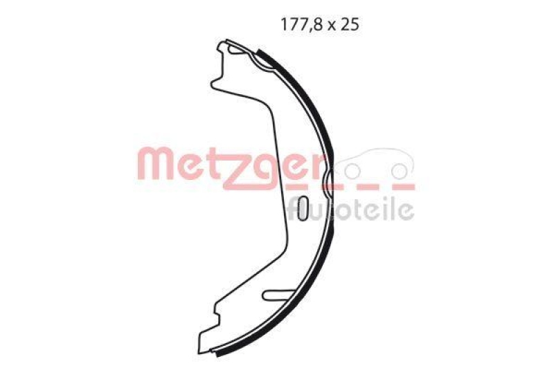 METZGER Brake Shoe Set, parking brake