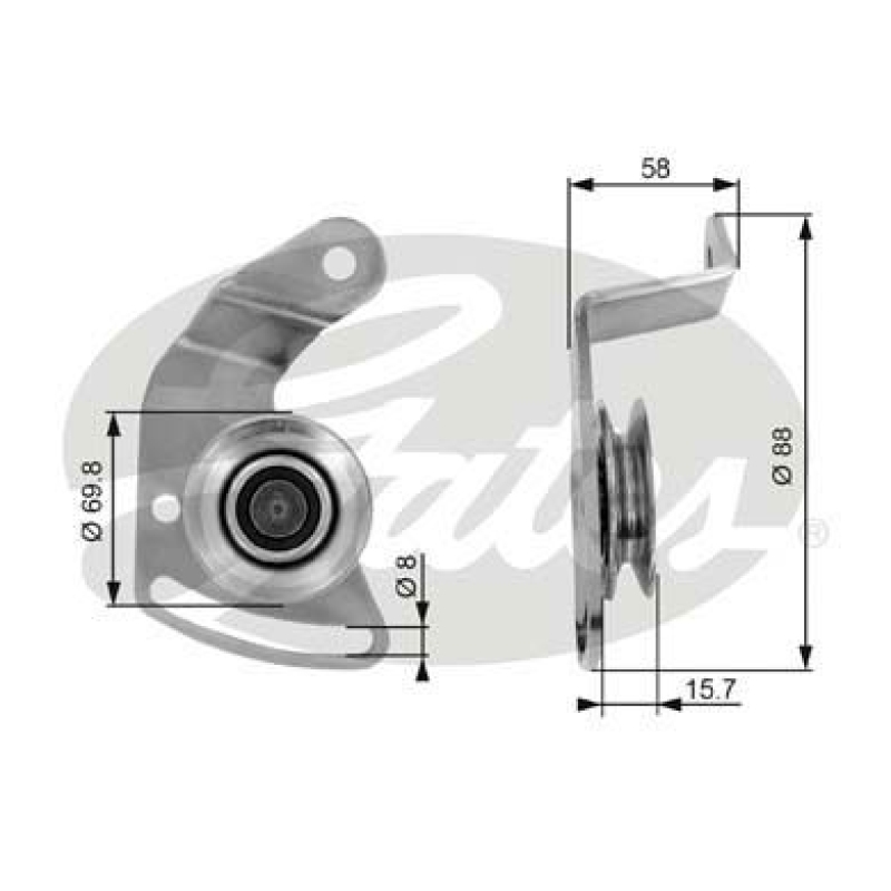 GATES Spannrolle, Keilriemen DriveAlign&reg;