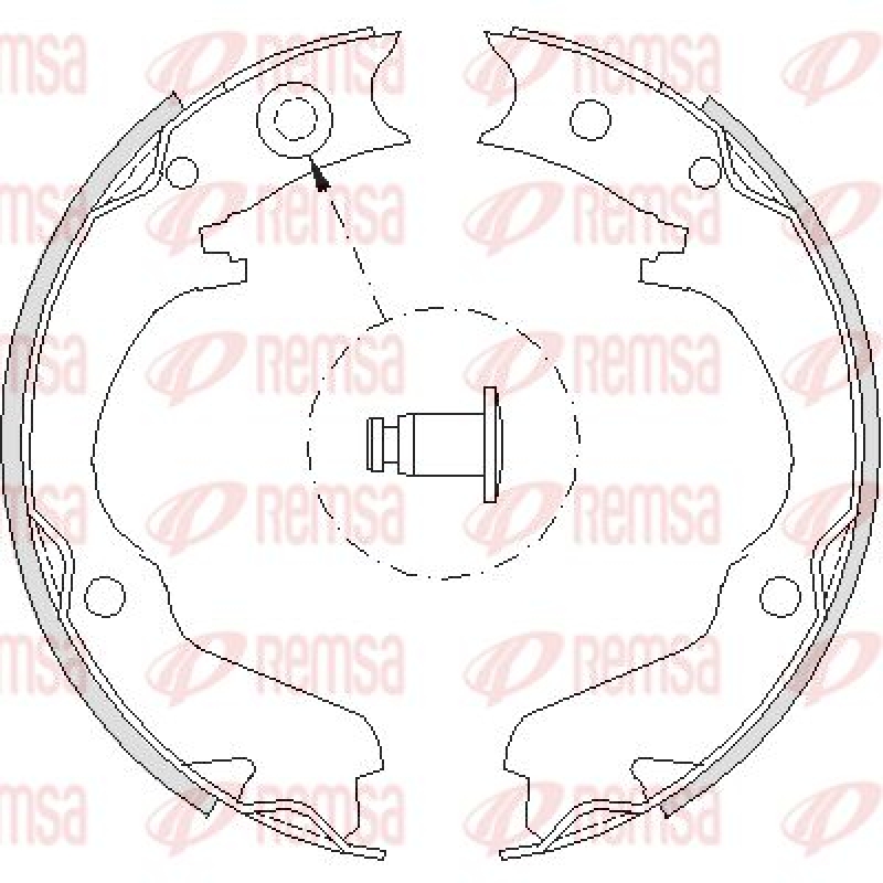 REMSA Brake Shoe Set, parking brake